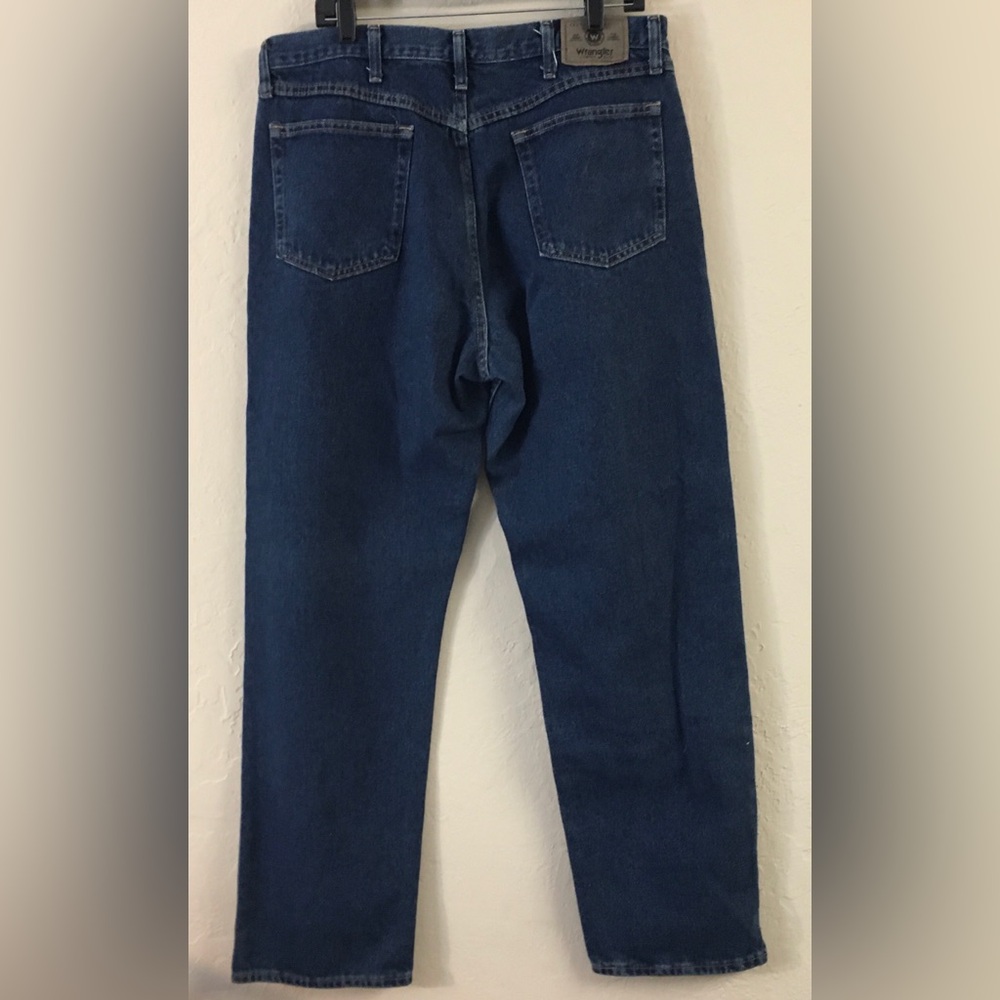 Wrangler Straight Leg Jeans 36W X 32L Blue 100% Cotton Excellent Condition - Picture 6 of 7